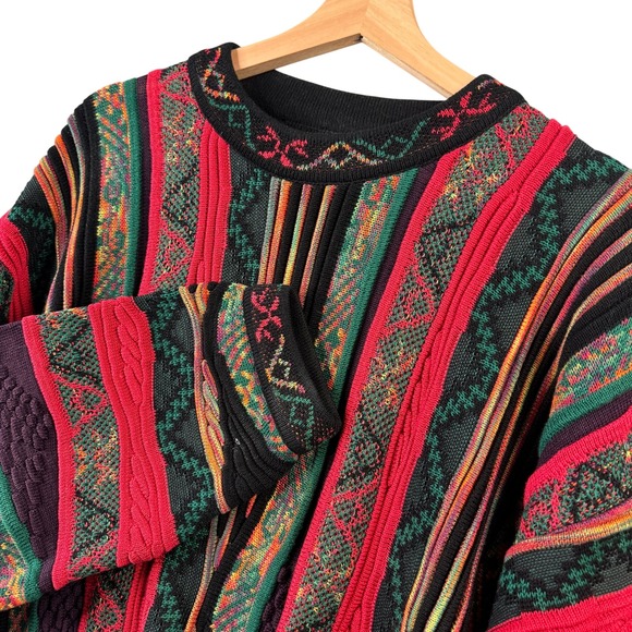 Norm Thompson Other - Norm Thompson Vintage 3D Textured Knit Sweater Mens Medium Coogi Style Cotton